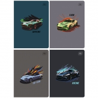 4X ZESZYT A5, 16 KARTEK, W TRZY LINIE, INTERDRUK, CARS DLA CHŁOPCA