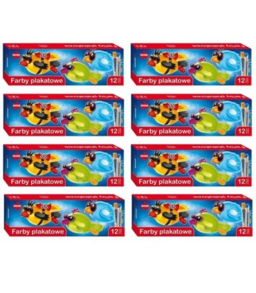 4 SZT. X Farby plakatowe St. Majewski seria MONA, 12 kolorów x 20 ml