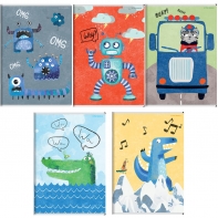5X ZESZYT TOP 2000 A5 16 KARTEK BOY'S CARD W TRZY LINIE, KAŻDY INNY