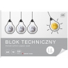 Blok techniczny biały A4 INTERDRUK 10 arkuszy 170g