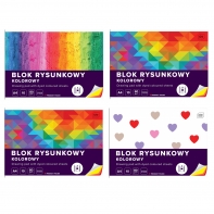 4 SZT. X BLOK RYSUNKOWY KOLOROWY, A4, 10 KARTEK, 80g, INTERDRUK
