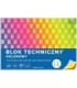 25 szt. x blok techniczny kolorowy A4 INTERDRUK 10 arkuszy, 160g/m2
