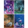4X ZESZYT A5, 32 KARTKI, KRATKA, METALLIC FANTAZY, INTERDRUK