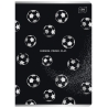 4X ZESZYT A5, 60 KARTEK, LINIA, METALIC FOOTBALL BLACK, CHŁOPIĘCE, INTERDRUK