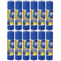 12 x KLEJ SZKOLNY ASTRA W SZTYFCIE 8 g SUPER MOCNY, NIE MARSZCZY PAPIERU