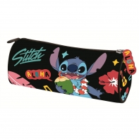 Piórnik tuba jednokomorowy St.Majewski STITCH BLACK ALOHA