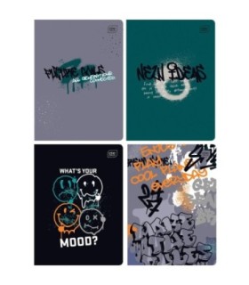 4X ZESZYT A5, 32 KARTKI, KRATKA Z MARGINESEM, URBAN MOOD, INTERDRUK