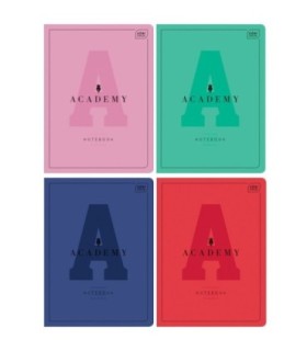 4X ZESZYT A5, 32 KARTKI, LINIA Z MARGINESEM, INTERDRUK ACADEMY