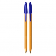 2 SZT DŁUGOPIS BIUROWY ZE SKUWKĄ BIC ORANGE ORIGINAL FINE 0,8 MM, NIEBIESKI