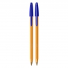 2 SZT DŁUGOPIS BIUROWY ZE SKUWKĄ BIC ORANGE ORIGINAL FINE 0,8 MM, NIEBIESKI