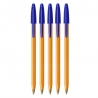 5 SZT DŁUGOPIS BIUROWY ZE SKUWKĄ BIC ORANGE ORIGINAL FINE 0,8 MM, NIEBIESKI