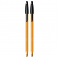 2 SZT x DŁUGOPIS BIUROWY ZE SKUWKĄ BIC ORANGE ORIGINAL FINE 0,8 MM, CZARNY