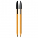 2 SZT x DŁUGOPIS BIUROWY ZE SKUWKĄ BIC ORANGE ORIGINAL FINE 0,8 MM, CZARNY