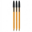 3 SZT x DŁUGOPIS BIUROWY ZE SKUWKĄ BIC ORANGE ORIGINAL FINE 0,8 MM, CZARNY