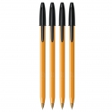 4 SZT x DŁUGOPIS BIUROWY ZE SKUWKĄ BIC ORANGE ORIGINAL FINE 0,8 MM, CZARNY