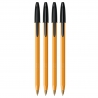 4 SZT x DŁUGOPIS BIUROWY ZE SKUWKĄ BIC ORANGE ORIGINAL FINE 0,8 MM, CZARNY