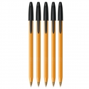 5 SZT x DŁUGOPIS BIUROWY ZE SKUWKĄ BIC ORANGE ORIGINAL FINE 0,8 MM, CZARNY