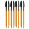 8 SZT x DŁUGOPIS BIUROWY ZE SKUWKĄ BIC ORANGE ORIGINAL FINE 0,8 MM, CZARNY
