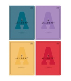 4X ZESZYT A5, 60 KARTEK, LINIA Z MARGINESEM, INTERDRUK ACADEMY