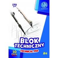 Blok techniczny Astra A4 170g/m2 10 arkuszy