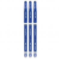 3 szt. x długopis żelowy wymazywalny Kidea z gumką – niebieski, 0.7 mm, pióro