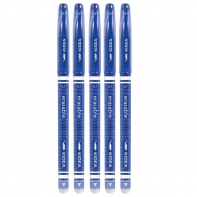 5 szt. x długopis żelowy wymazywalny Kidea z gumką – niebieski, 0.7 mm, pióro