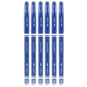 6 szt. x długopis żelowy wymazywalny Kidea z gumką – niebieski, 0.7 mm, pióro