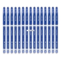 15 szt. x długopis żelowy wymazywalny Kidea z gumką – niebieski, 0.7 mm, pióro