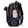  Plecak szkolny trzykomorowy ASTRABAG FLUFFY KITTY BLACK kot z pluszu