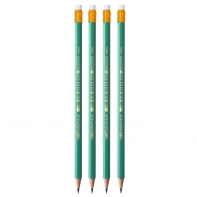 4 x ołówek hb/2 BIC evolution original z gumką, wykonany z żywicy bezdrzewnej