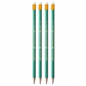 4 x ołówek hb/2 BIC evolution original z gumką, wykonany z żywicy bezdrzewnej