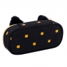 Usztywniany piórnik saszetka ASTRABAG FLUFFY KITTY BLACK kot z pluszu