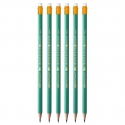 6 x ołówek hb/2 BIC evolution original z gumką, wykonany z żywicy bezdrzewnej