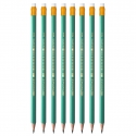 8 x ołówek hb/2 BIC evolution original z gumką, wykonany z żywicy bezdrzewnej