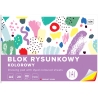 BLOK RYSUNKOWY KOLOROWY 20 KARTEK 10 KOLORÓW A4 80g Interdruk