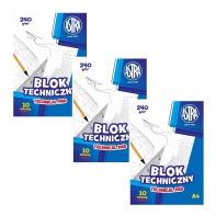 Blok techniczny Astra A4 240g/m2 10 arkuszy