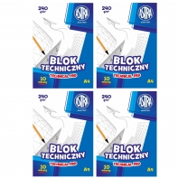 Blok techniczny Astra A4 240g/m2 10 arkuszy
