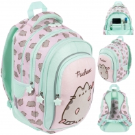 PLECAK SZKOLNY 4-KOMORY 22L ST.MAJEWSKI BP58 PUSHEEN PINK kotek