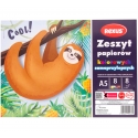 Wycinanka zeszyt A5 papierów kolorowych samoprzylepnych 8 kart REXUS BENIAMIN