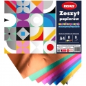 Wycinanka zeszyt A4 papierów kolorowych samoprzylepnych 8 kart METALIZOWANYCH REXUS BENIAMIN