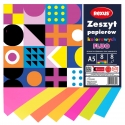 Wycinanka zeszyt A5 papierów kolorowych FLUO 8 kart REXUS BENIAMIN