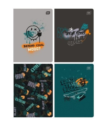 4X ZESZYT A5, 32 KARTKI, W TRZY LINIE, URBAN STYLE, INTERDRUK