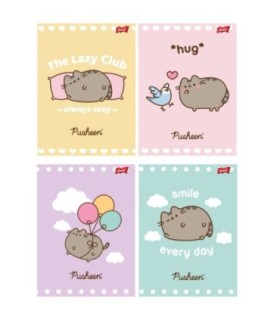 4 X ZESZYT A5, 32 KARTKI, LINIA z MARGINESEM, PUSHEEN KOTEK KOT