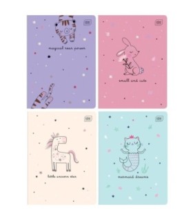 4X ZESZYT A5, 16 KARTEK,  KRATKA, PICCOLO, DLA DZIEWCZYNKI, ŚCIĄGI,  INTERDRUK