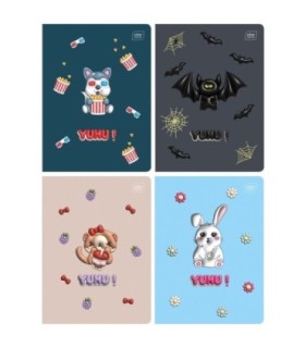 4X ZESZYT A5 16 KARTEK, DO NAUKI PISANIA,  W TRZY LINIE, YUHU + ŚCIAGAWKA