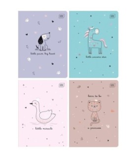 4X ZESZYT A5 16 KARTEK, DO NAUKI PISANIA,  W TRZY LINIE, DLA DZIEWCZYNKI, SUPER ŚCIAGA