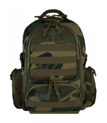 PLECAK SZKOLNY 4-KOMOROWY 30 L MAJEWSKI ST.RIGHT MILITARY WOODLAND MORO CAMO