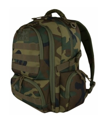 PLECAK SZKOLNY 4-KOMOROWY 30 L MAJEWSKI ST.RIGHT MILITARY WOODLAND MORO CAMO