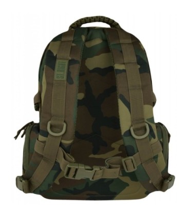 PLECAK SZKOLNY 4-KOMOROWY 30 L MAJEWSKI ST.RIGHT MILITARY WOODLAND MORO CAMO
