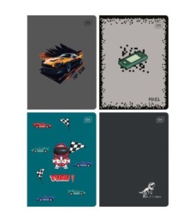 4X ZESZYT A5, 16 KARTEK, KRATKA, DLA CHŁOPCA, ŚCIĄGI, INTERDRUK